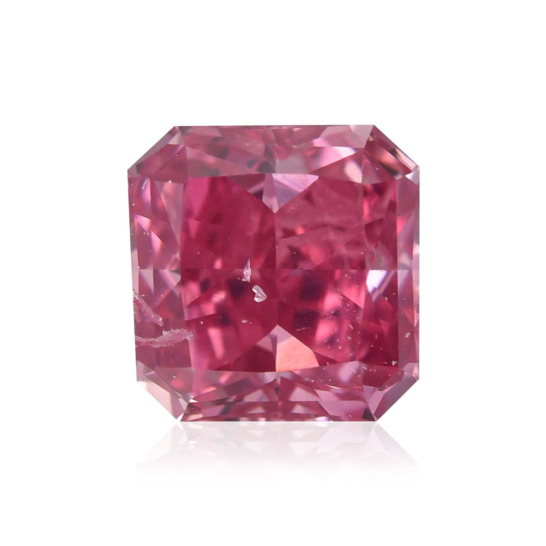 0.31 Carat Fancy Vivid Purplish Pink Radiant Argyle Diamond SI2 GIA Brand Color Diamond