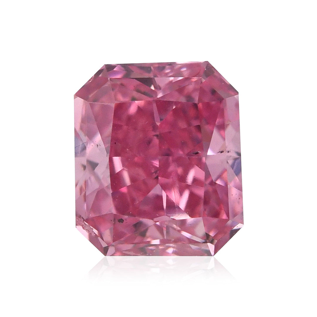 0.35 Carat Fancy Vivid Purplish Pink Radiant Argyle Diamond SI1 GIA Brand Color Diamond