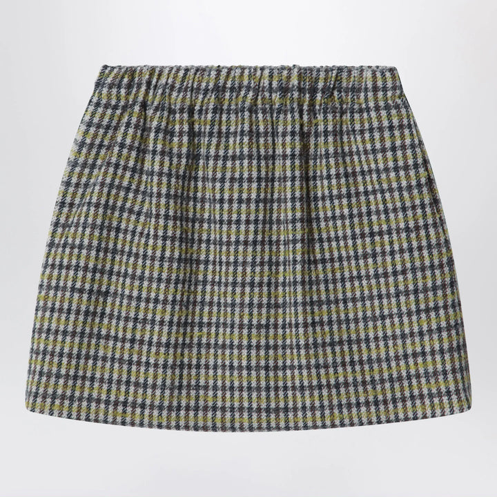 Douuod - Checked skirt in a wool blend Brand 4Y