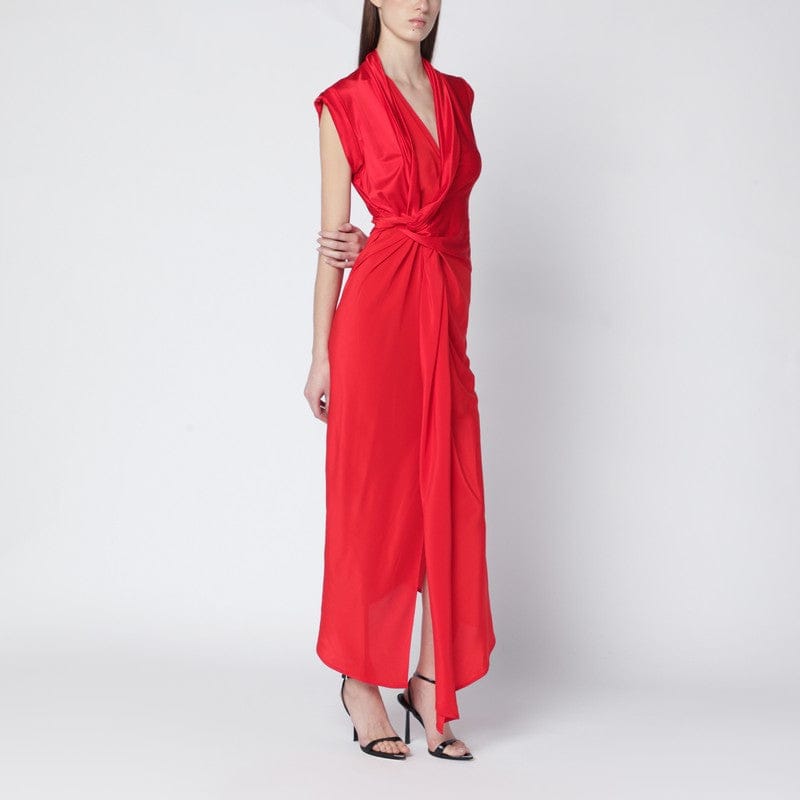 Dresses Victoria Beckham - Red woven dress in shiny jersey - 8 UK Brand