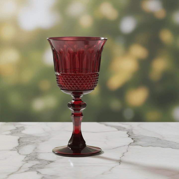 Mario Luca Giusti Nuova Italia Set of 2 Goblet Ruby Brand Goblet