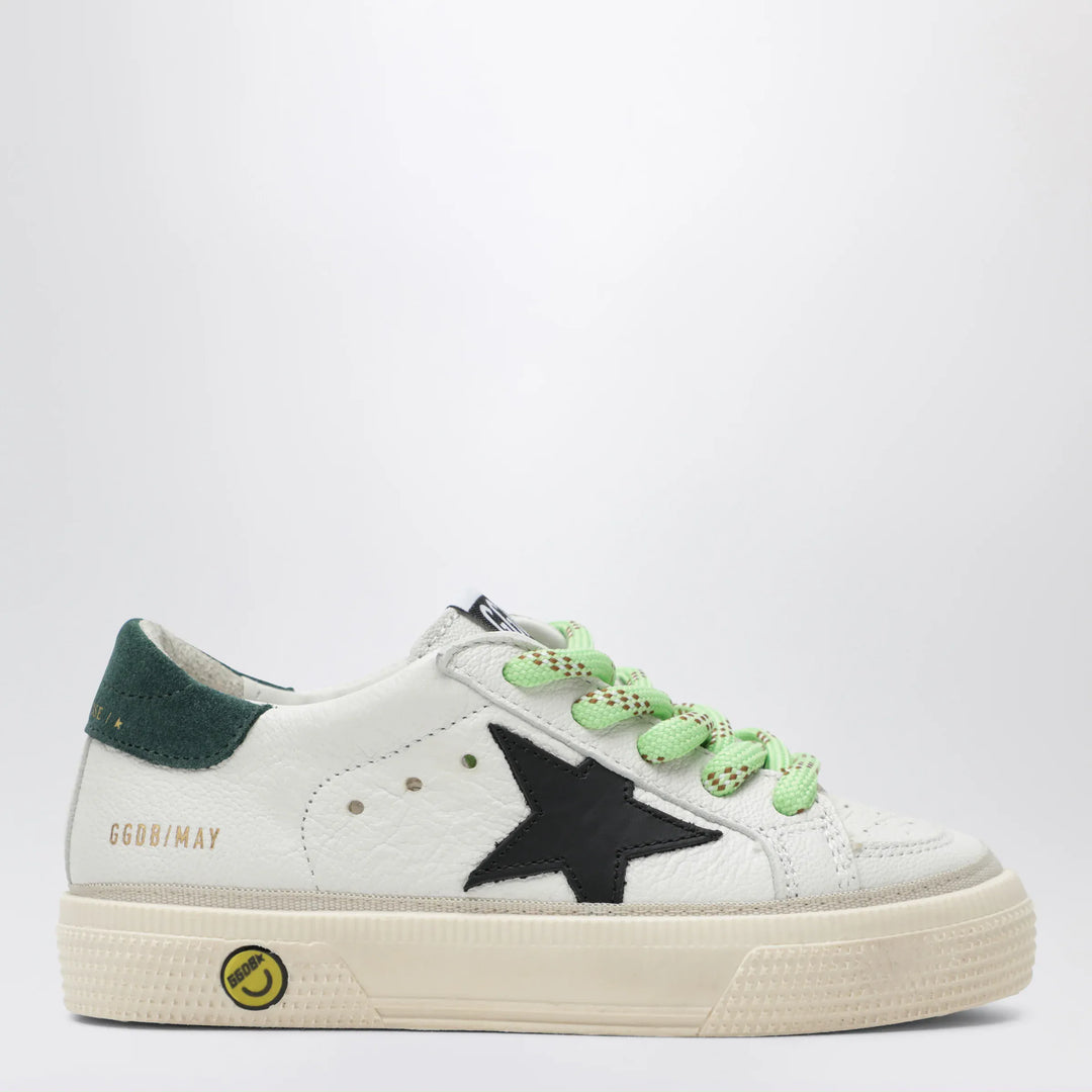 Golden Goose - May sneakers in white/black/green leather Brand 24