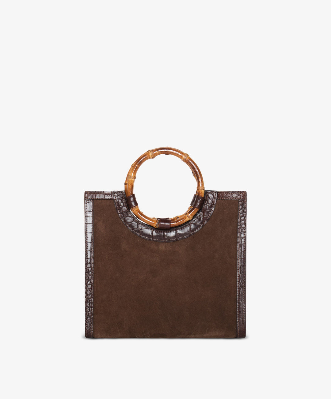 My Style Bags Personalised Bamboo Medium Deluxe Handbag – Dark Brown Brand Handbag