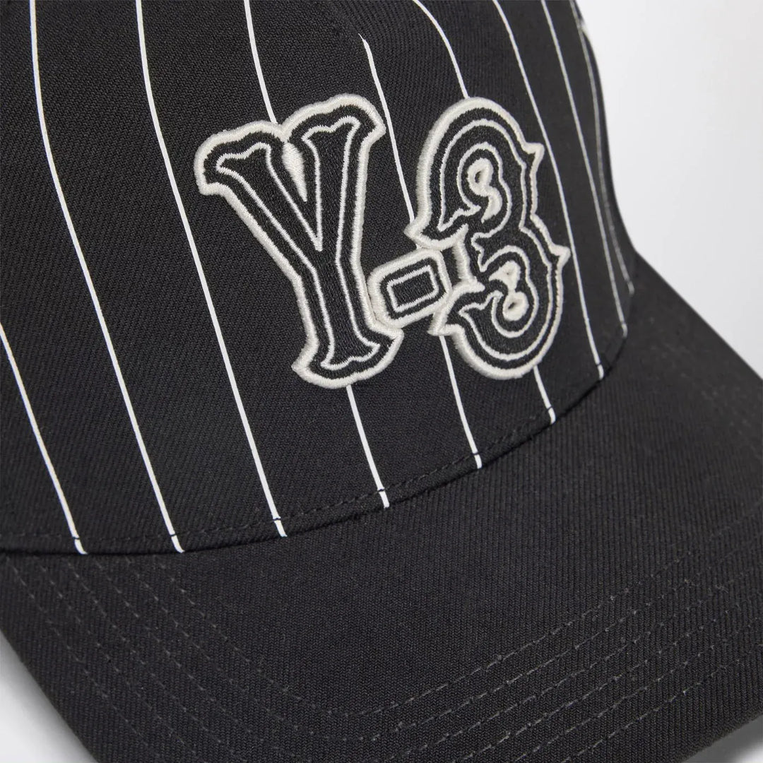adidas Y-3 - Baseball cap in black pinstripe Brand Hats