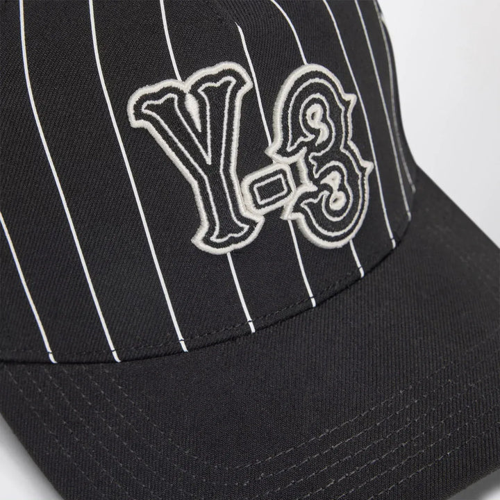 adidas Y-3 - Baseball cap in black pinstripe Brand Hats