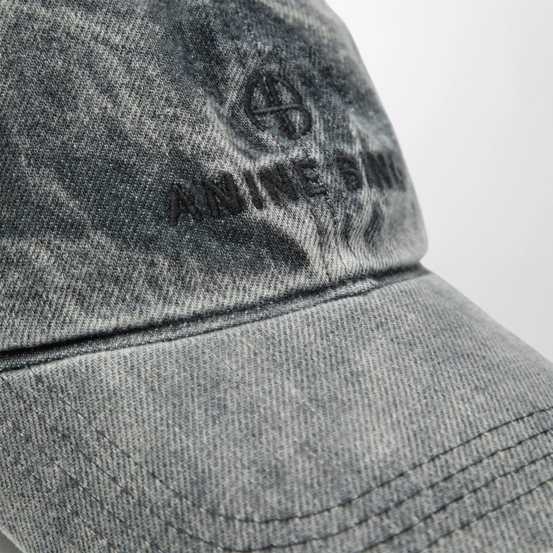 ANINE BING - Jeremy baseball cap in washed-effect grey Brand Hats TU