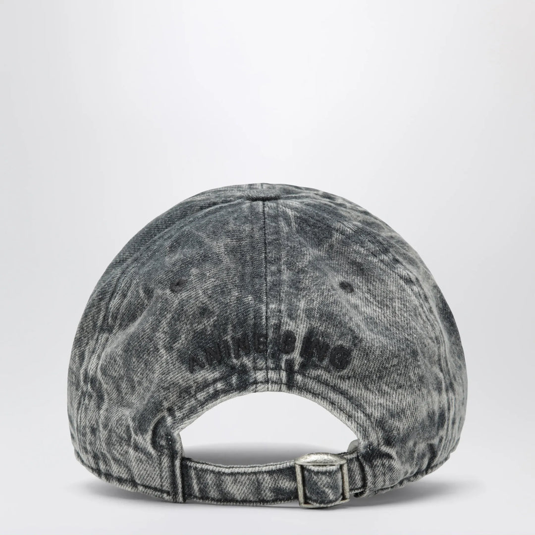 ANINE BING - Jeremy baseball cap in washed-effect grey Brand Hats TU