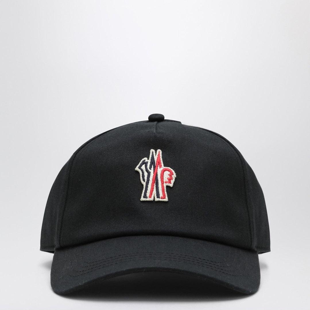 Hats TU Moncler Grenoble - Black baseball cap with logo patch Brand