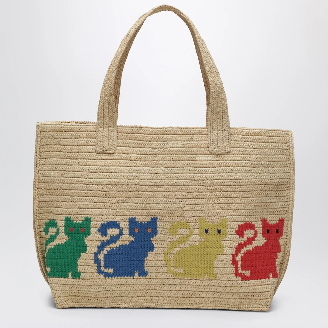 Valentino Garavani - Large Raffiachat shopping bag in raffia Brand Hats TU