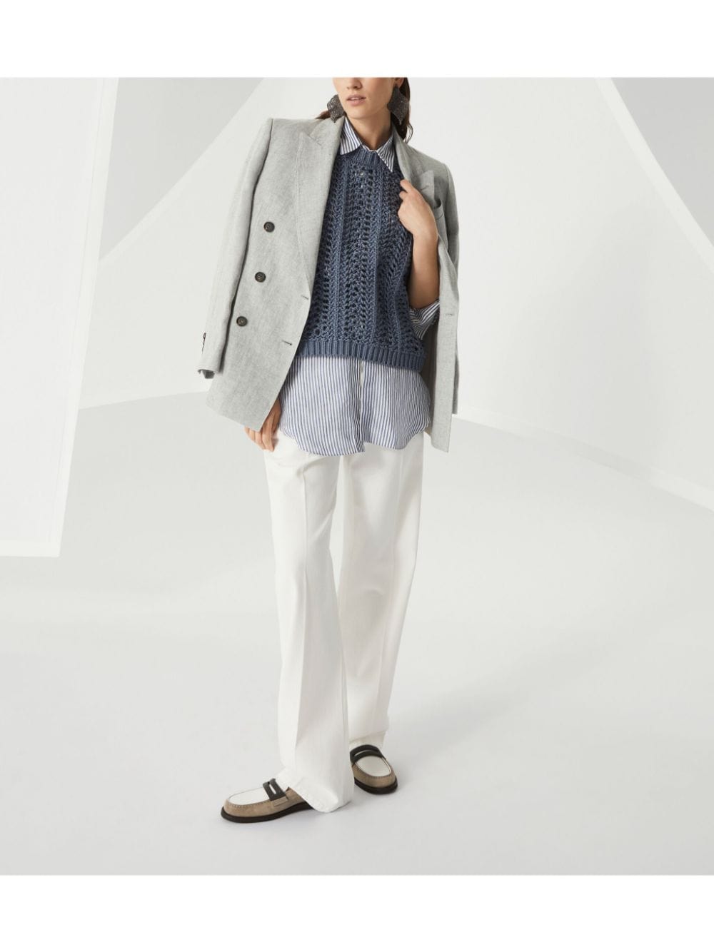 Brunello Cucinelli Jackets 44 Brunello Cucinelli Jackets Light Grey Brunello Cucinelli Jackets Light Grey Brand