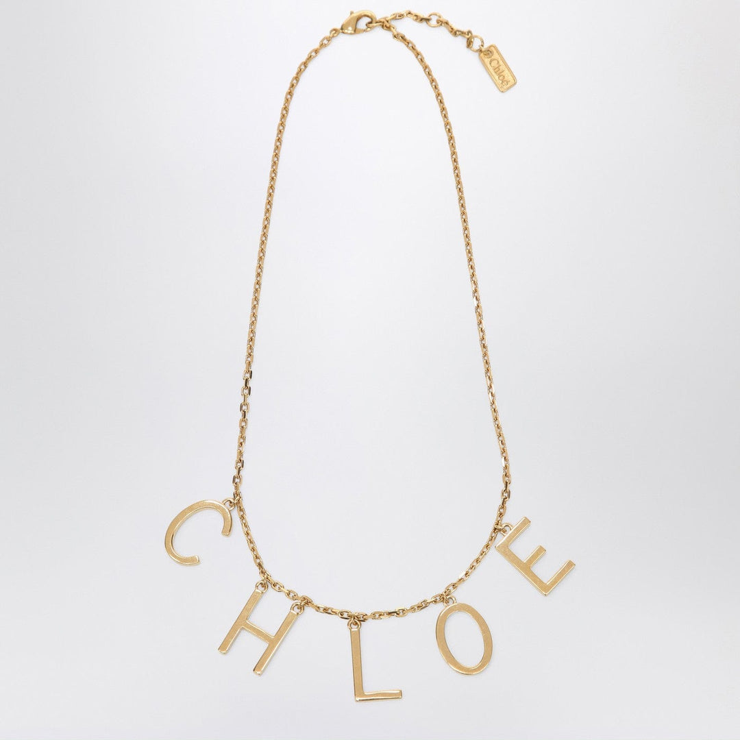 Jewelry TU Chloé - Chloé Letters necklace in Vintage Gold brass Brand