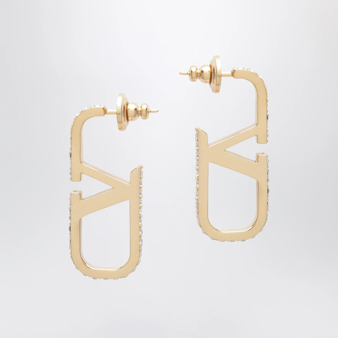 Valentino Garavani - Gold-tone VLogo Signature earrings with Swarovski crystals Brand Jewelry U