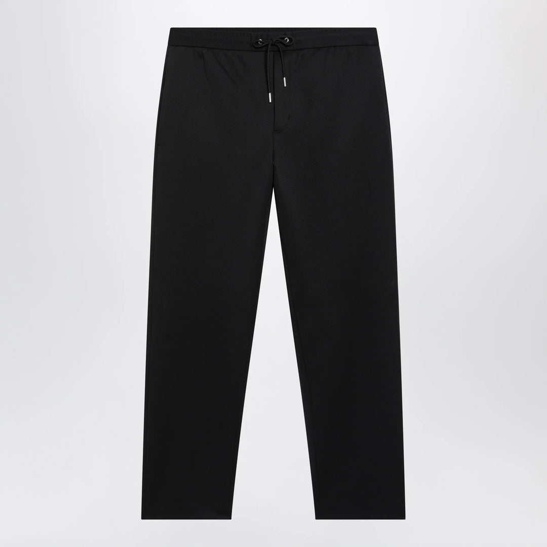 Moncler - Black jogger trousers with logo patch Brand 46 IT