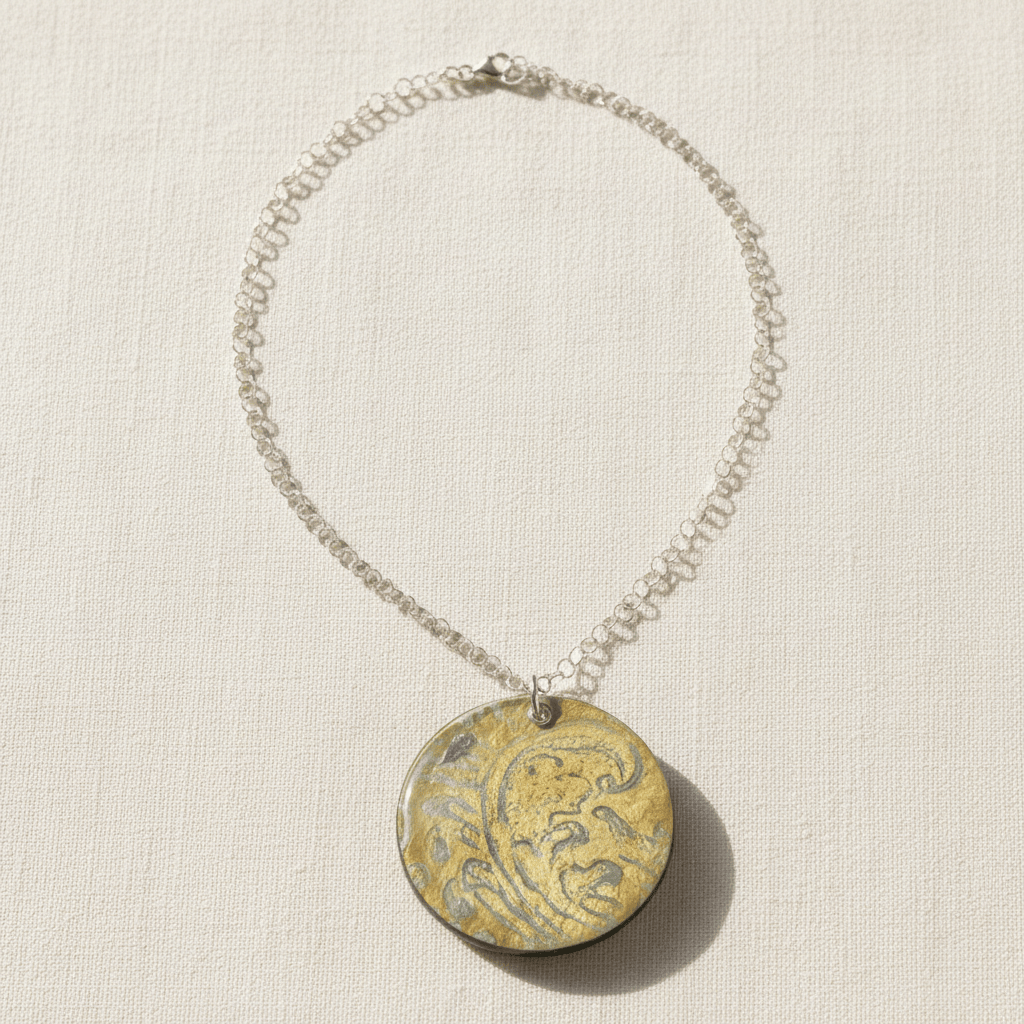 Antonella Piacenti Damask Necklace Pendant 925 Silver Brand Necklace