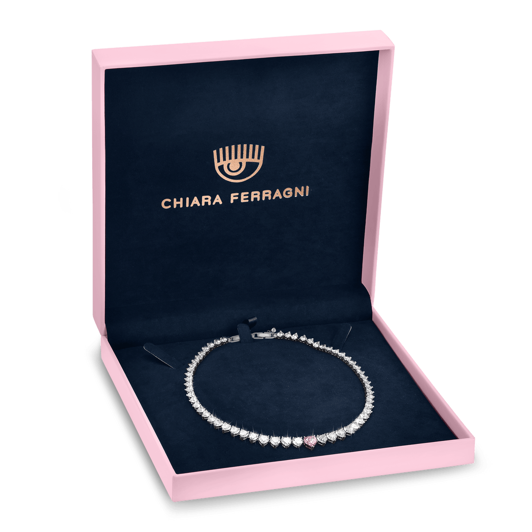 Chiara Ferragni Necklace Chiara Ferragni Diamond Heart FairyTale Tennis Necklace Brand