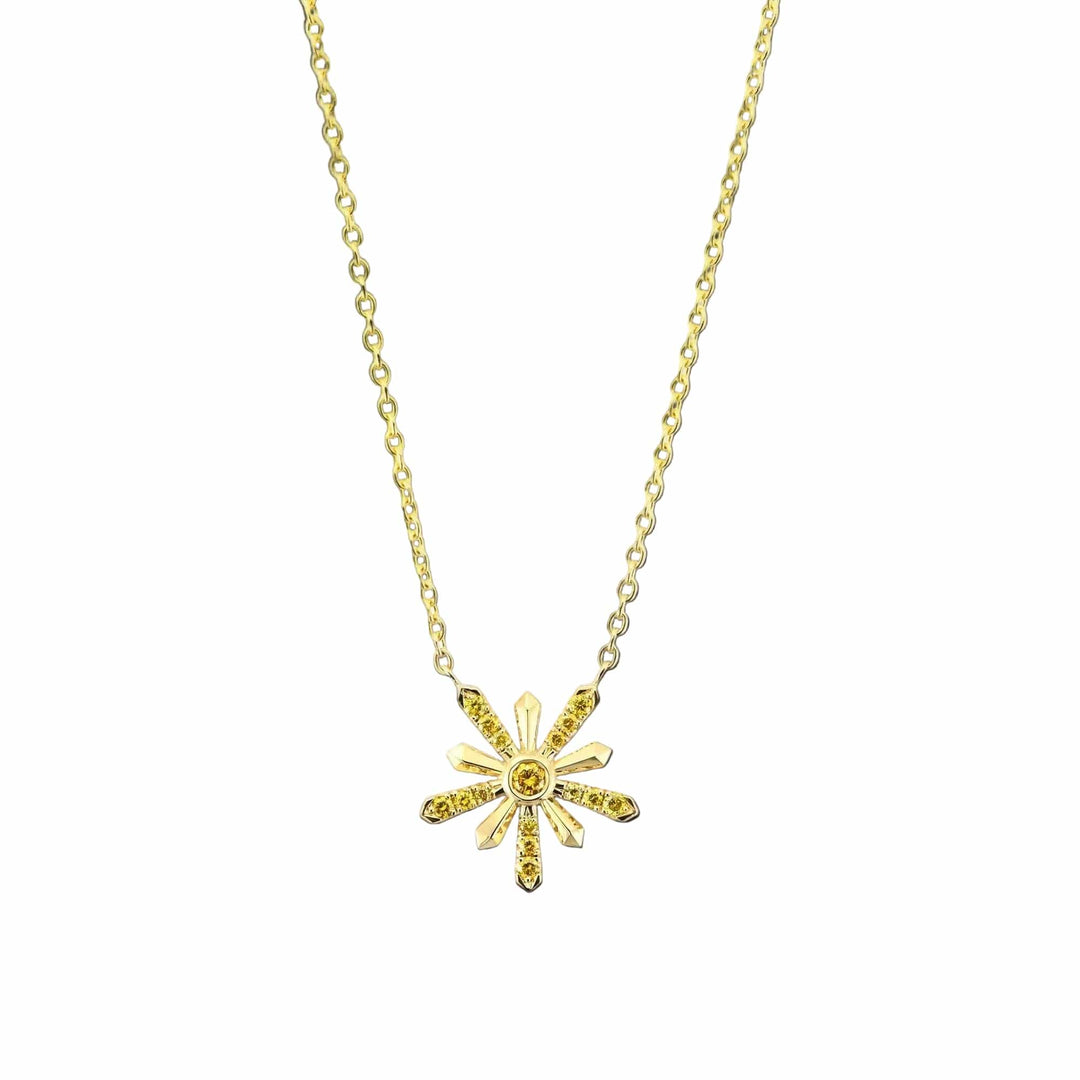 LEIBISH Fancy Vivid Yellow Diamond Pavé Star Pendant Brand Necklace