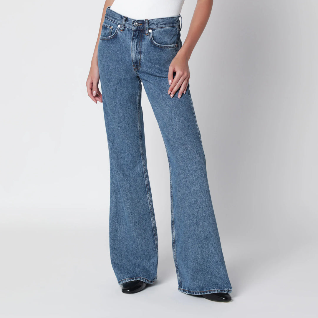 ANINE BING - Wyatt flared jeans in Freshwater Blue wash Brand Pants 25