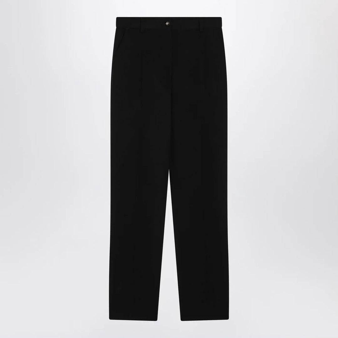 Dolce&amp;Gabbana - Black wool canvas trousers Brand Pants 40  IT