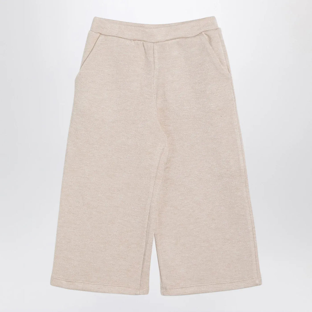 Douuod - Beige viscose blend trousers Brand Pants 8Y