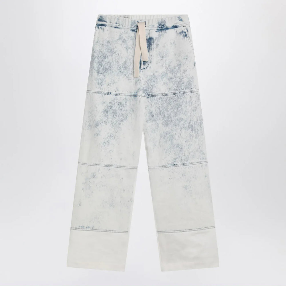 Dries Van Noten - Light blue jeans with drawstring Brand Pants 46 IT