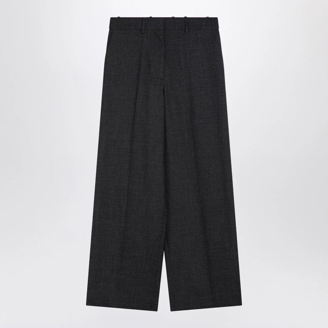 Givenchy - Dark grey wool wide trousers Brand Pants 40  FR