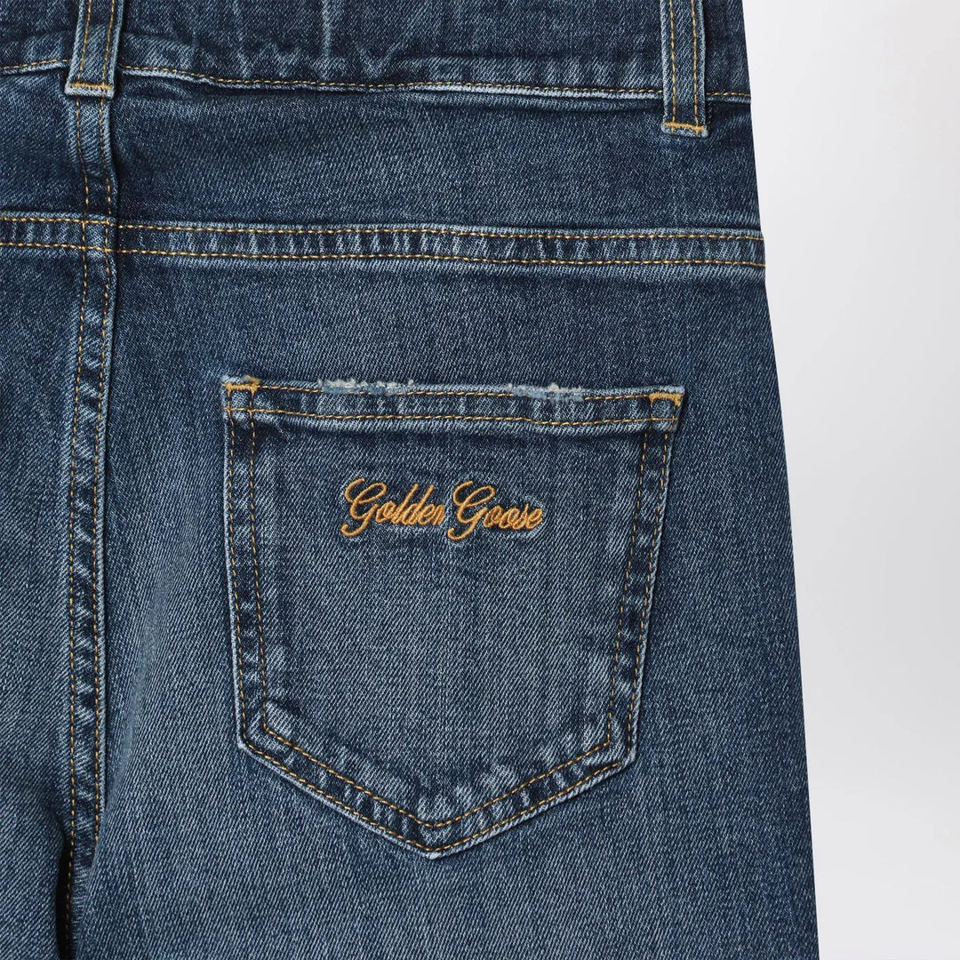 Golden Goose - Dark blue washed-out jeans Brand Pants 8Y
