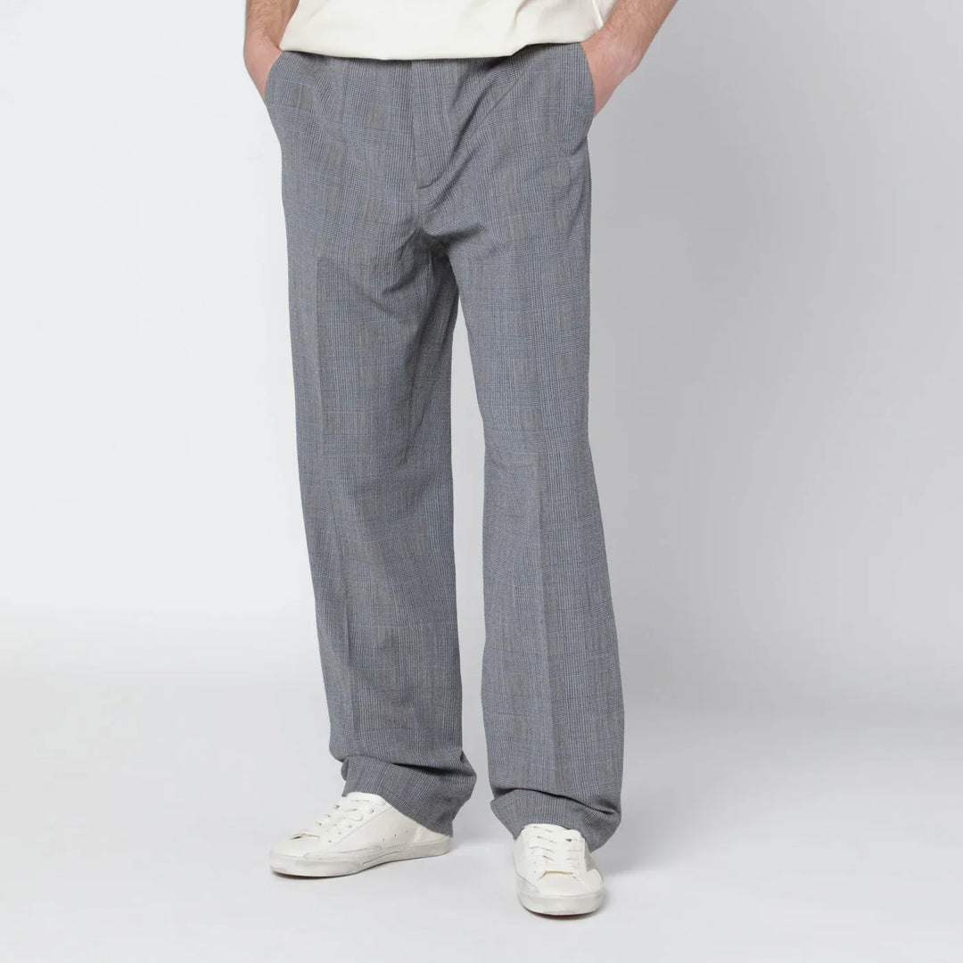 Golden Goose - Grey Prince of Wales trousers Brand Pants