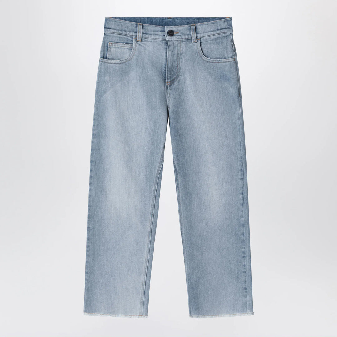 Golden Goose - Medium blue jeans with logo embroidery Brand Pants 4Y