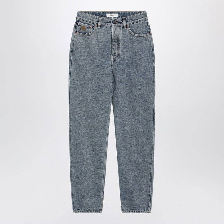Pants Light indigo high-waisted tapered jeans Brand