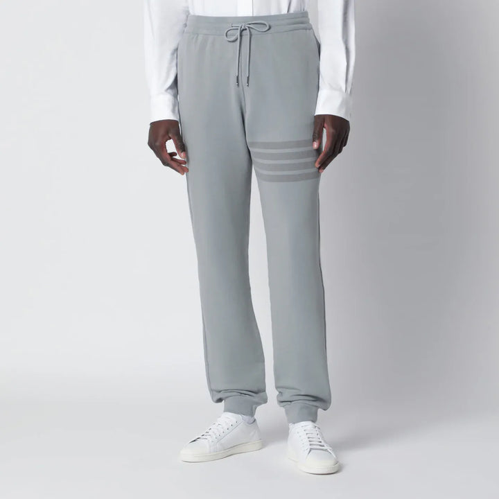 Thom Browne - Grey cotton jogging trousers Brand Pants 2