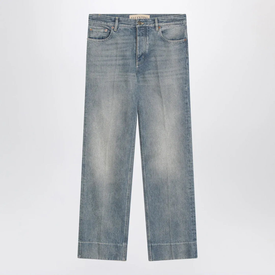 Valentino - Medium blue washed-effect jeans Brand Pants 31