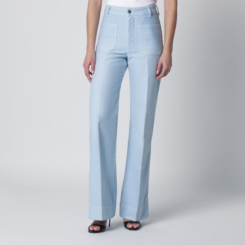 Pants Victoria Beckham - Sky blue cotton Alina trousers - 26 Brand