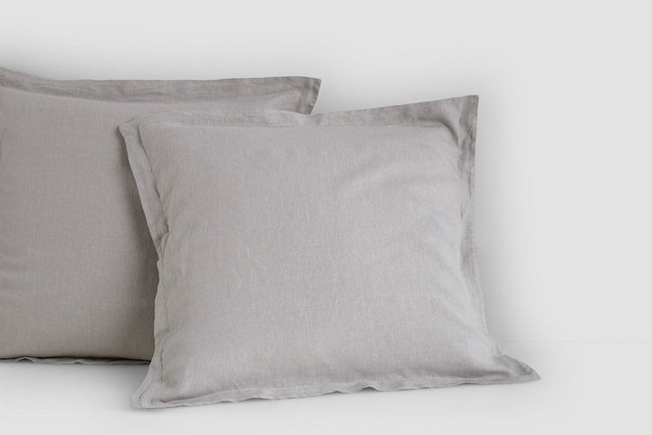 Bemboka pillow cases Ash / Standard 48x73cm Bemboka Belgian Linen Pair Pillow Cases Bemboka: Luxury Belgian Linen Pillow Cases Brand