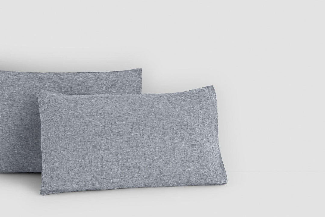 Bemboka pillow cases Marl Dove / Standard 48x73cm Bemboka Belgian Linen Pair Pillow Cases Bemboka: Luxury Belgian Linen Pillow Cases Brand