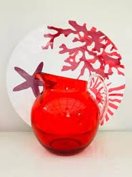 Mario Luca Giusti Plates Mario Luca Giusti Corallo Red Plates Set Mario Luca Giusti Corallo Red Plates Set Brand