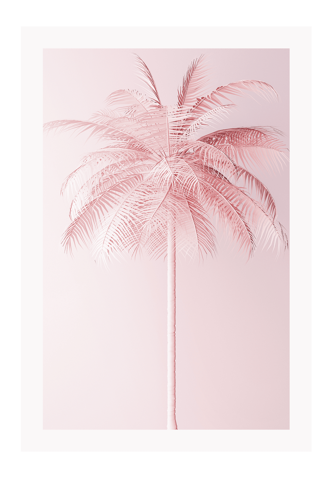Canvas Print 60x90cm / Unframed Pink Palm Pink Palm Wall Art : Ready to hang framed artwork. Brand