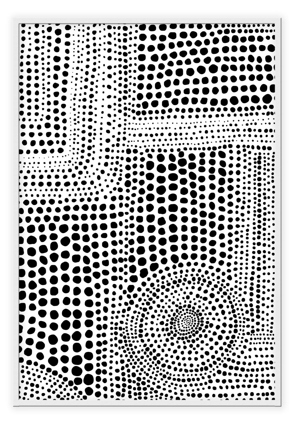 Canvas Print 50x70cm / White Waninga Waninga Wall Art : Ready to hang framed artwork. Brand