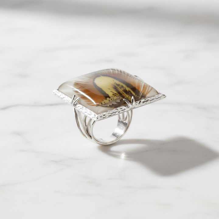 Antonella Piacenti Piuma Square Silver Ring 925 Brand Rings