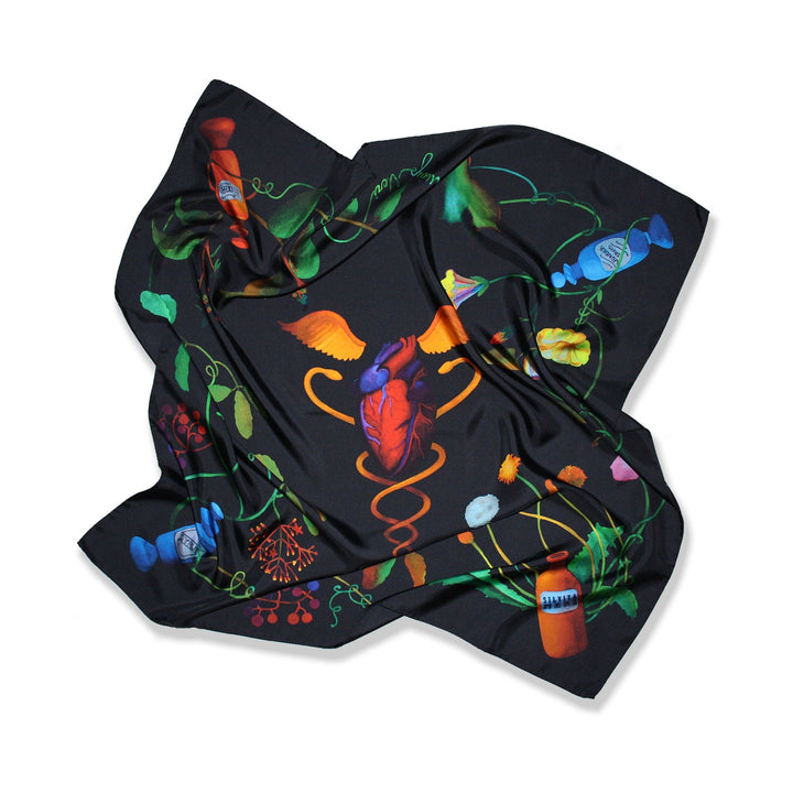 Silviya Neri Scarves 70x70 cm Philtre d'Amour Silk Scarf By Silviya Neri Brand