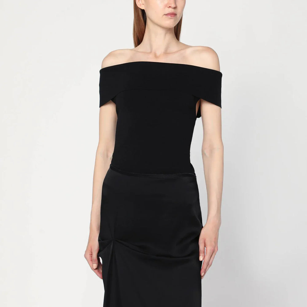 ANINE BING - Black viscose-blend top Brand Shirts & Tops M
