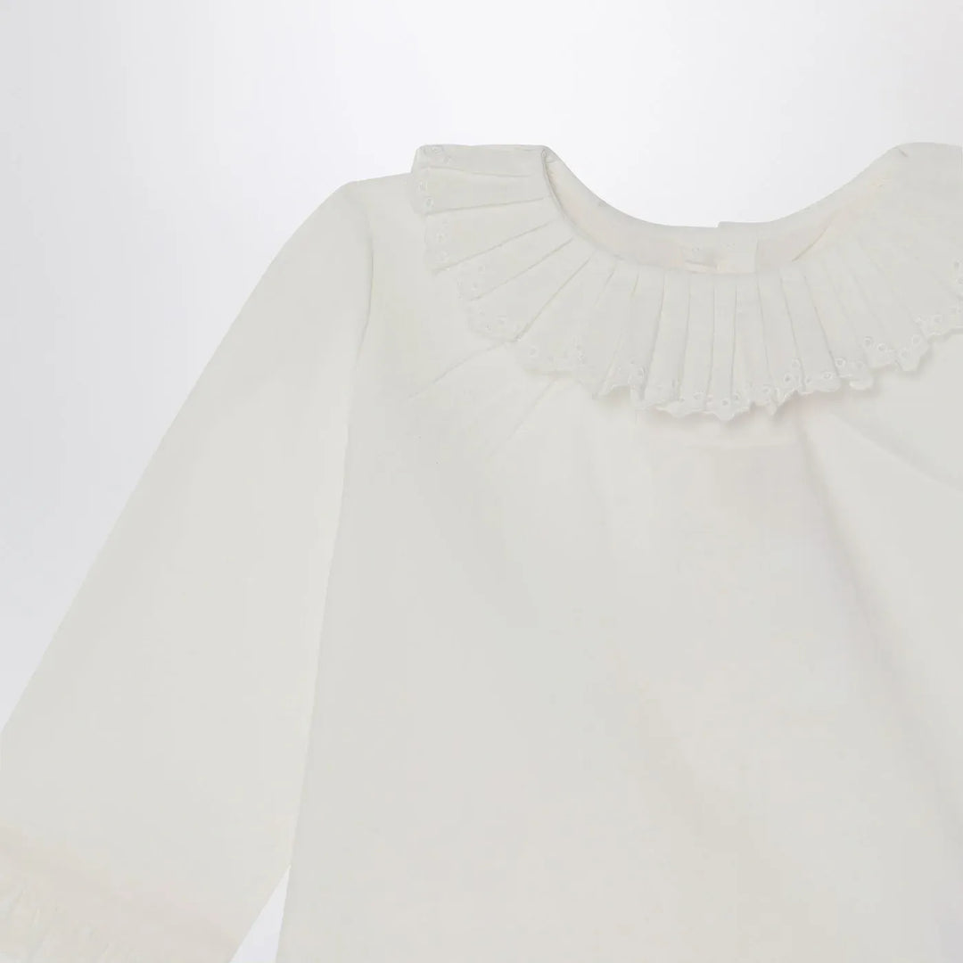 Bonpoint - White Joliette blouse with ruffles Brand Shirts &amp; Tops 2Y