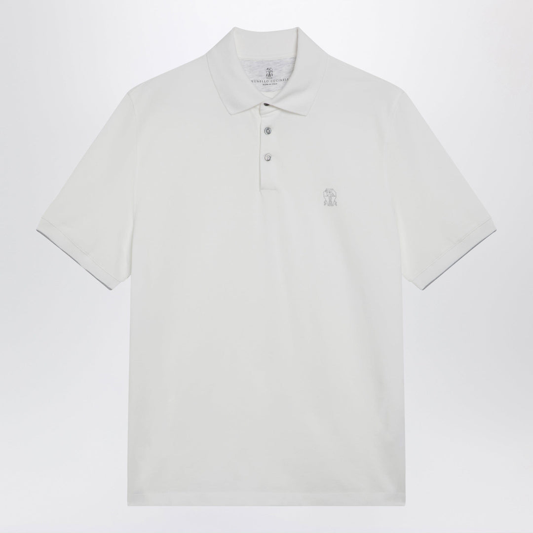 Shirts &amp; Tops Brunello Cucinelli - White cotton polo shirt Brand