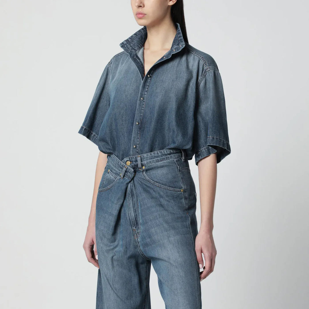 DARKPARK - Oversized short-sleeve denim shirt Brand Shirts &amp; Tops S