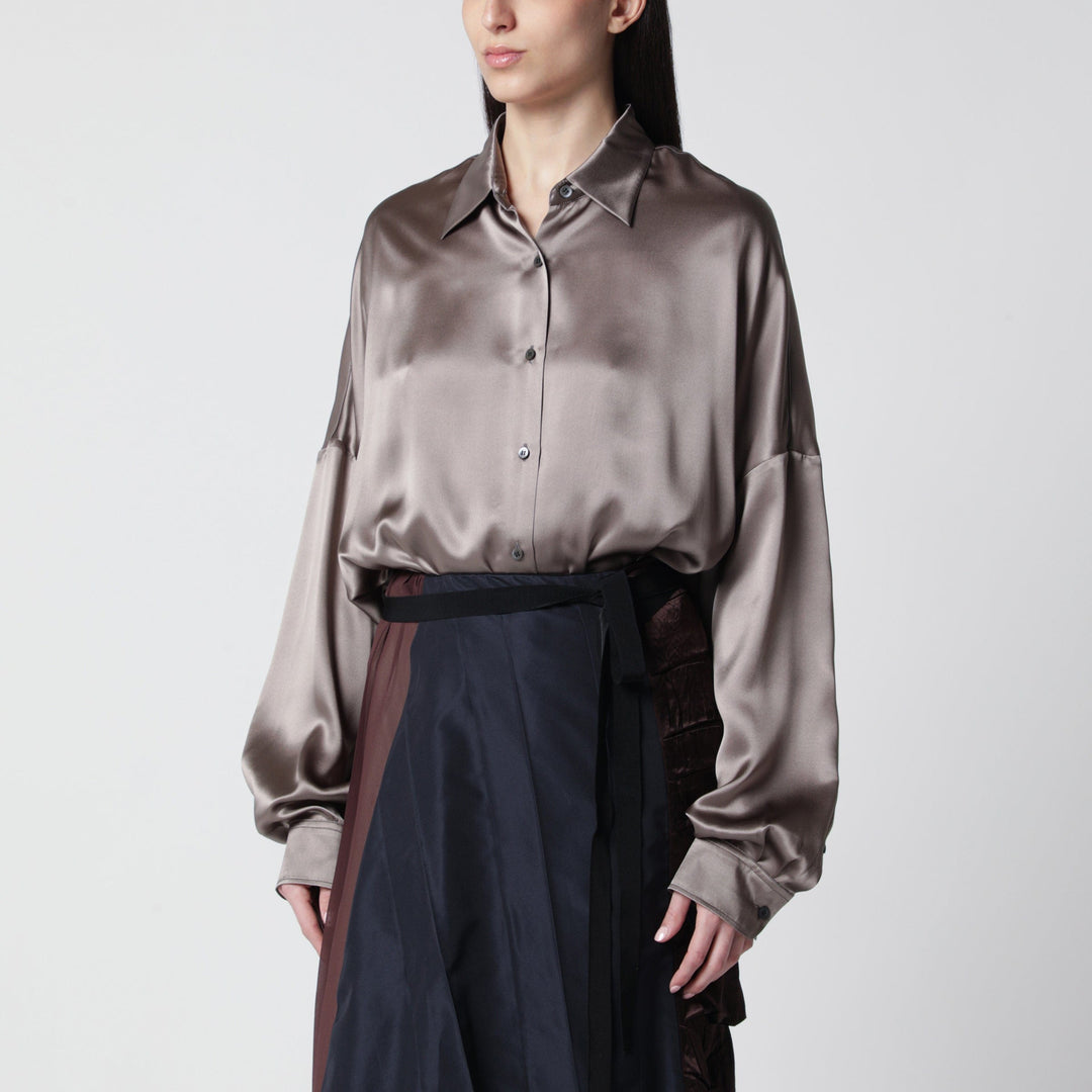 Shirts & Tops Dries Van Noten - Shirt Taupe Color in Silk Brand