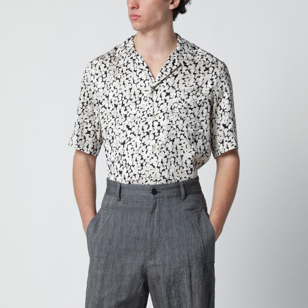 Shirts & Tops Dries Van Noten - Viscose shirt with black/ecru pattern Brand