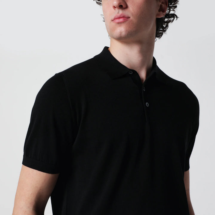 Drumohr - Black polo shirt in cotton Brand Shirts &amp; Tops