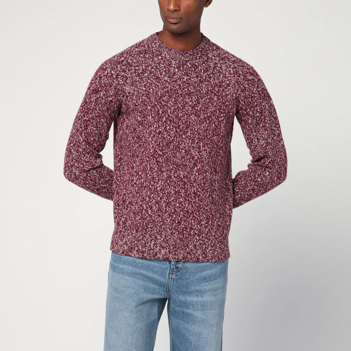 Drumohr - Grape-coloured pattern wool sweater Brand Shirts &amp; Tops 52 IT