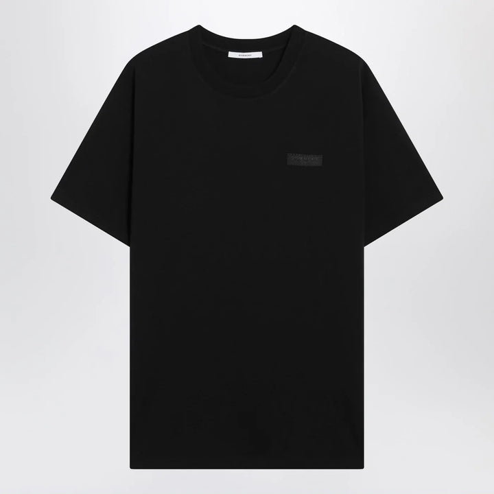 Givenchy - Black cotton T-shirt with logo patch Brand Shirts &amp; Tops S