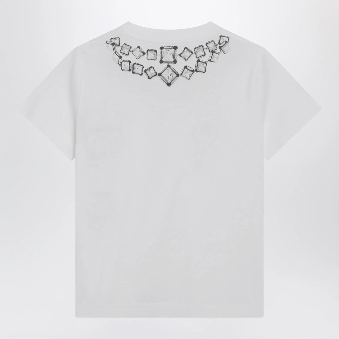 Givenchy - Deconstructed Crystals cotton T-shirt in white Brand Shirts &amp; Tops