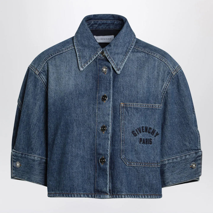 Givenchy - Short Cocoon shirt in medium blue Brand Shirts &amp; Tops 36  FR